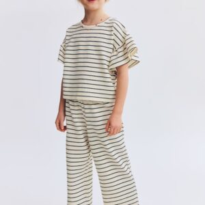 Ensemble rayé fille t-shirt & pantalon