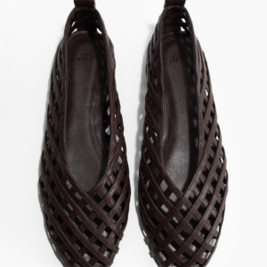 Ballerines tressées marron