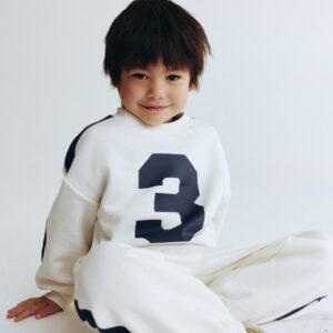 Ensemble jogging garçon noir & blanc